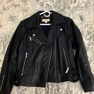 Michael Kors Leather Moto Jacket